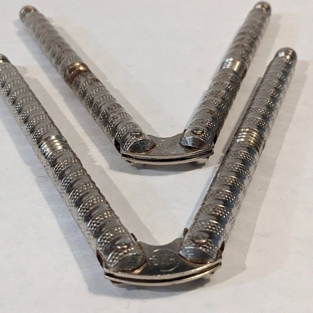 Vintage HMQ Nutcracker and Pick Set 8‎ Piece Silver Tone Textured Metal Tools